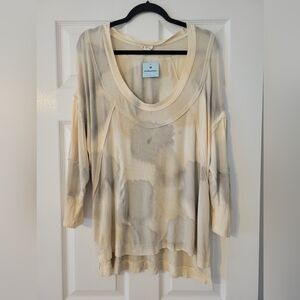 POL Small Grey Cream Tie-Dye Look Shirt